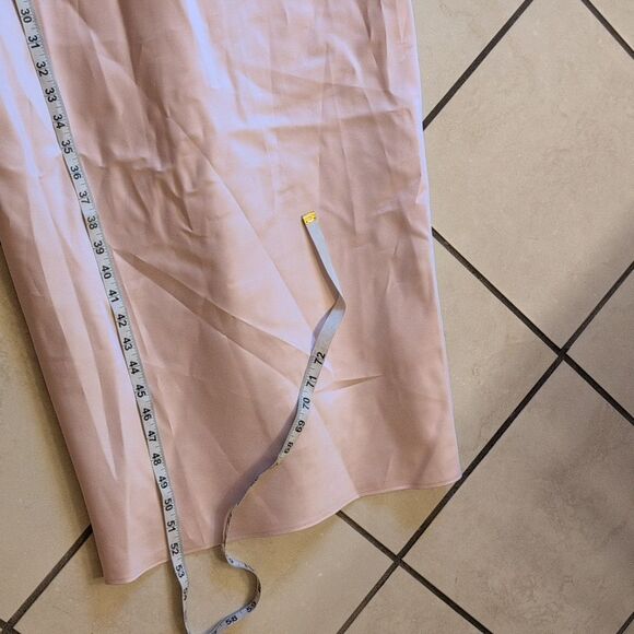 NWT Alfred Sung Strapless Satin Column Maxi Dress With Bow Ballet Pink Gown 16 - Picture 12 of 14